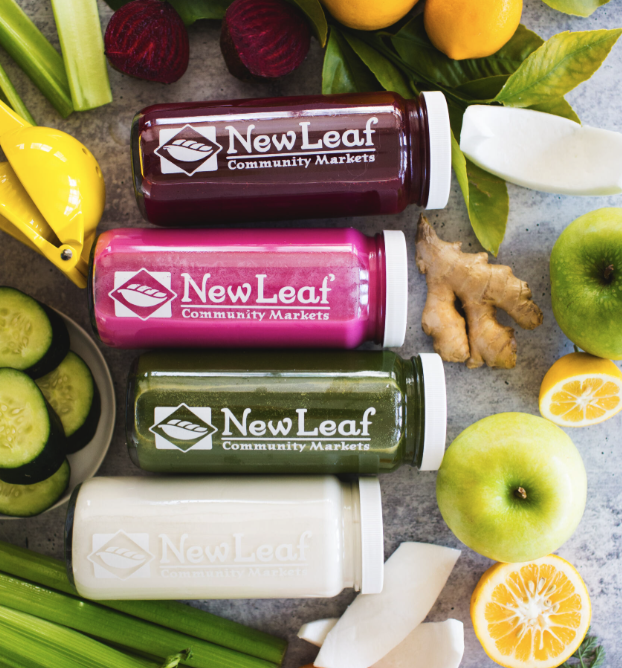 New Leaf bottled drinks