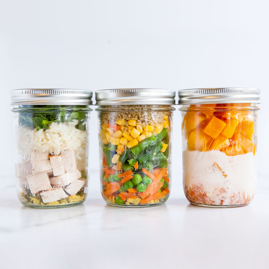 Prepared workshop meal jars